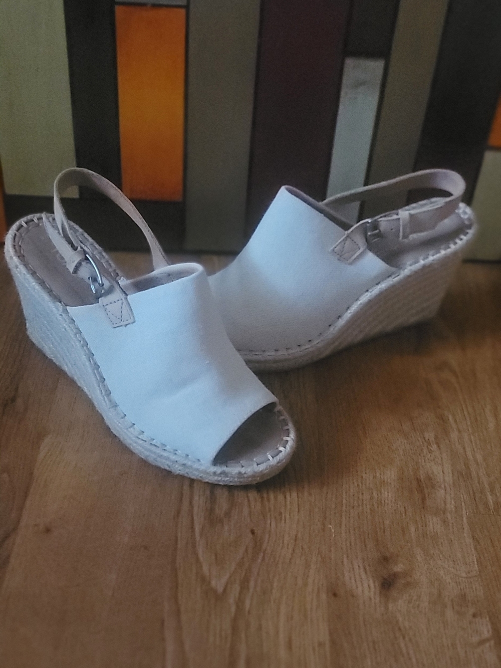 Toms Platform Wedge Espadrille Slingback Sandals